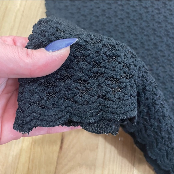 VTG Victorian Top Alberto Makali Lace Med Black Floral BohoGoth Alt Grunge Sheer - Picture 15 of 16